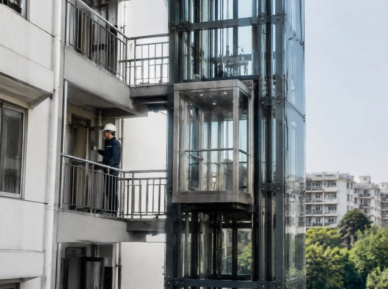 丽水旧楼加建观光电梯